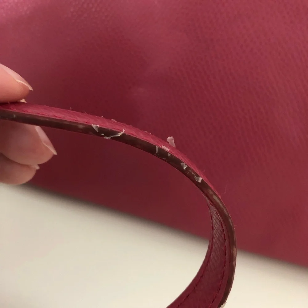 Coach Pink Crossgrain Leather East West Crossbody Bag